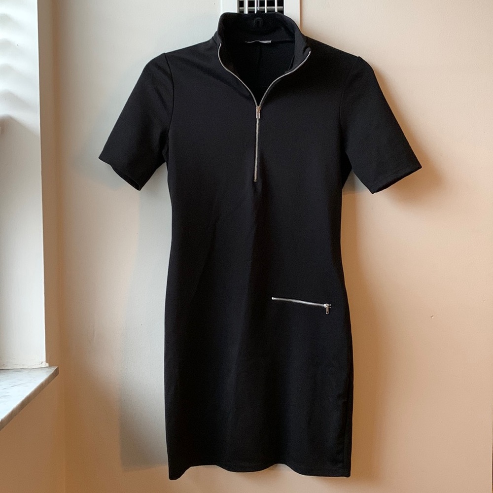 Black Body Con T-Shirt Dress